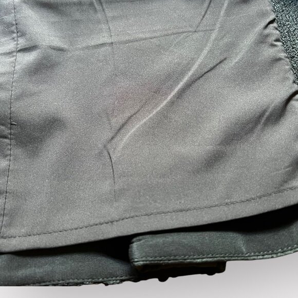 Tibi Size 8 Black Virgin Wool Worth Embroidered V-Neck Fit & Flare Mini Dress - Picture 10 of 13